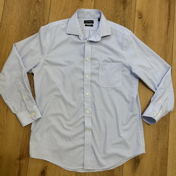 Lauren Ralph Lauren Light Blue Gingham Shirt - Picture 7 of 7